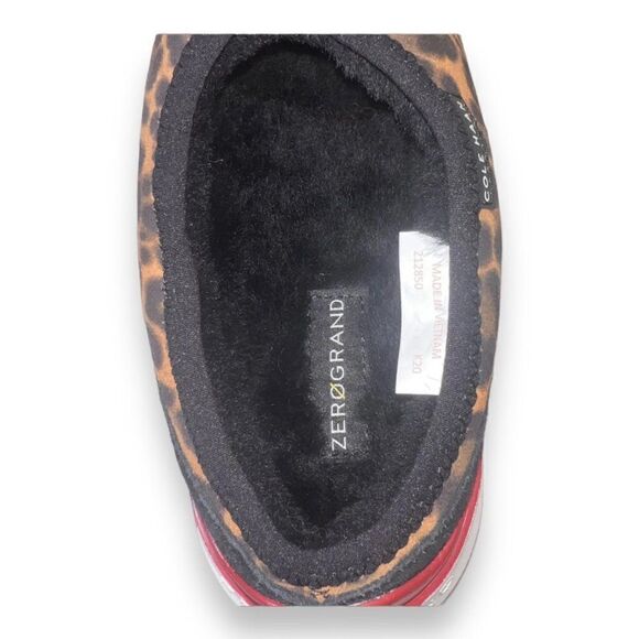Cole Haan Generation Zerogrand Dweller Shearling Slipper Leopard Women's 7 - Picture 9 of 11